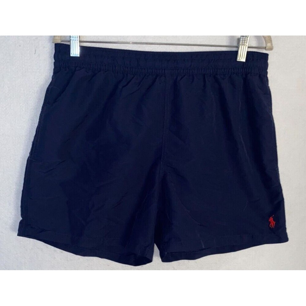 POLO RALPH LAUREN WORKOUT SHORTS Navy Blue RED PONY PERFORMANCE RUNNING Men's L